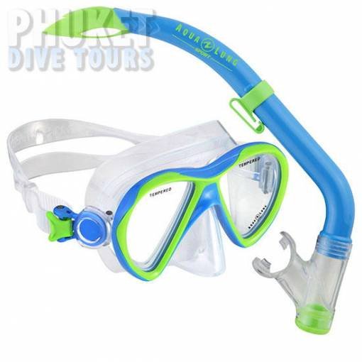 Snorkeling set for adults Flare-Jr-MaskKiwi-Jr-Snorkel-Fun-Blue