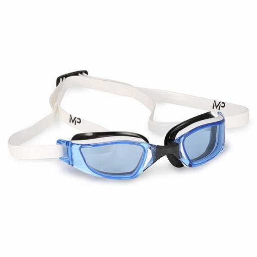 Xceed swimming goggles Blue lens white frame